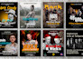design flyers and posts for rock bands and musical shows
